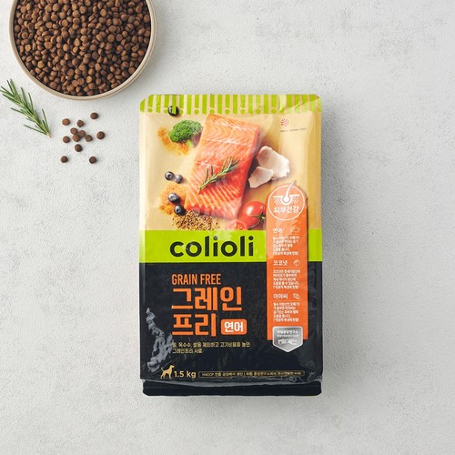  콜리올리 그레인프리 사료 (연어,피부건강) (1.5KG)