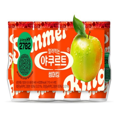 한국야쿠르트 HY 얼려먹는 야쿠르트 썸머킹 (110ML*4입)