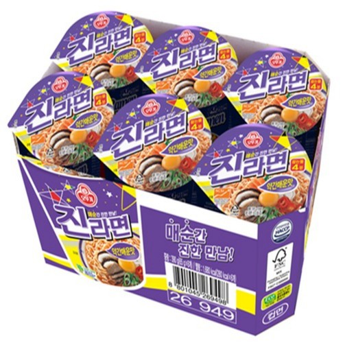 오뚜기 오뚜기 진라면 약간매운맛 소컵 (390G)