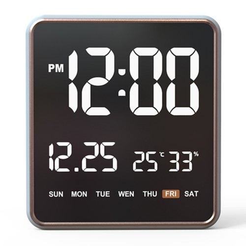 실루엣 스퀘어 LED 캘린더 시계 (23*25.3*3CM)