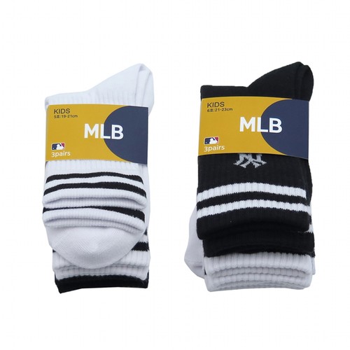 멀티색상/20 MLB 아동 링글 중목 양말 (3매)