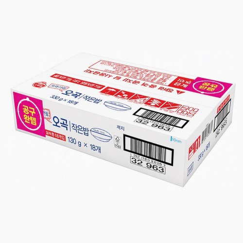 [공구핫딜] 오뚜기 맛있는밥 오곡 작은밥 18입 기획 (130G*18입)