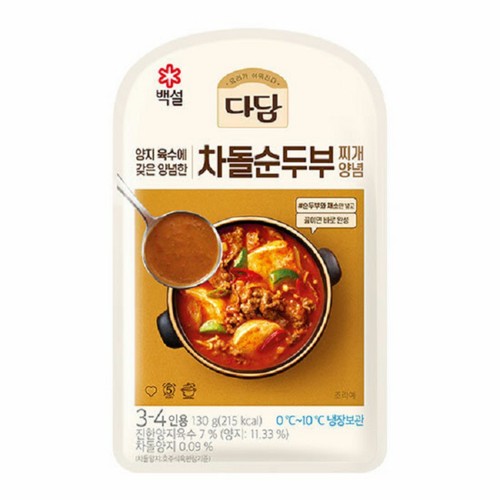CJ 백설 다담 차돌순두부찌개 양념 (130G)