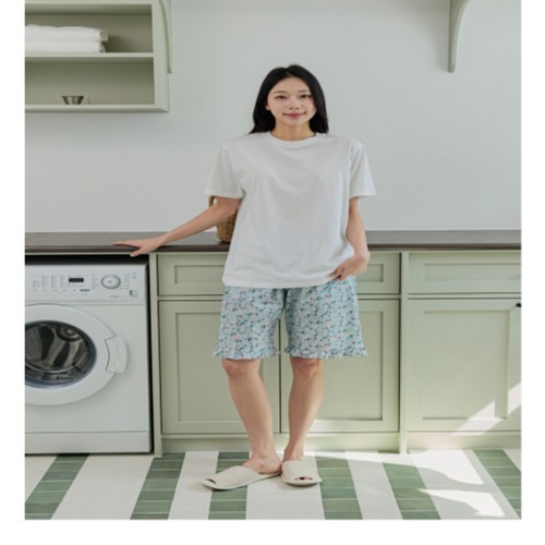 MINT/90 라임 여성 엣지플라워 5부하의