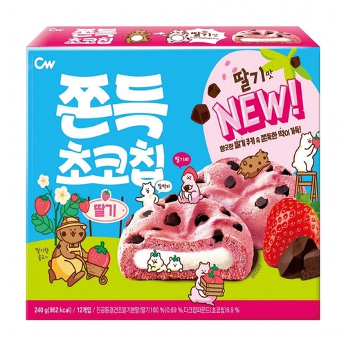 청우식품 쫀득초코칩 딸기 (240G)