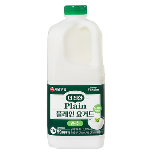 서울우유 더진한 플레인 요거트 순수 (1.8L)