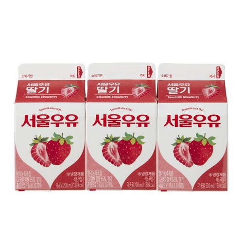서울우유 딸기우유 (200ML*3)