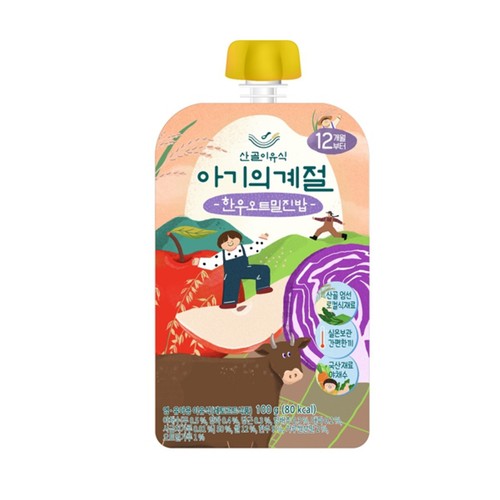 산골이유식 한우오트밀진밥 (12개월) (100G)