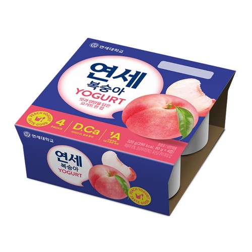 연세 떠먹는 요거트 복숭아 (80G*4입)