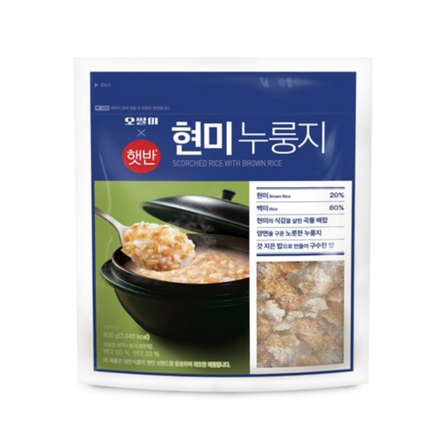 씨제이 오쌀미 햇반 현미누룽지 (800G)