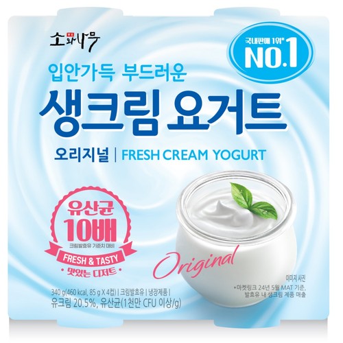 동원 소와나무 생크림 요거트 오리지널 (85G*4입)