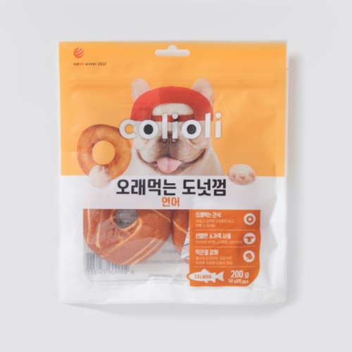 콜리올리 오래먹는 도넛껌 (연어) (200G)