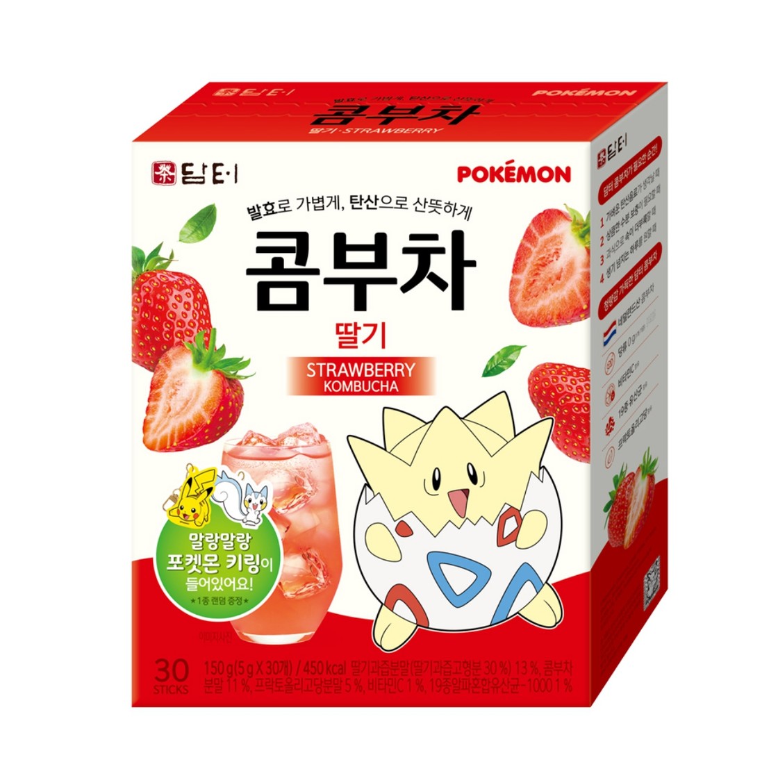 담터 콤부차 딸기 포켓몬 기획 (5G*30입)ㅣ롯데마트 제타 최상의 신선 식품과 다양한 간편식을 롯데마트 제타에서 만나보세요