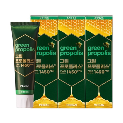 메디안 그린프로폴리스 치약(민트) (100G*3입)