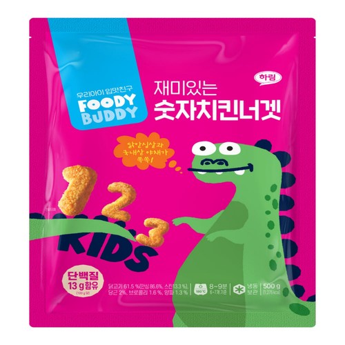 하림 푸디버디 재미있는 숫자 치킨너겟 (500G)