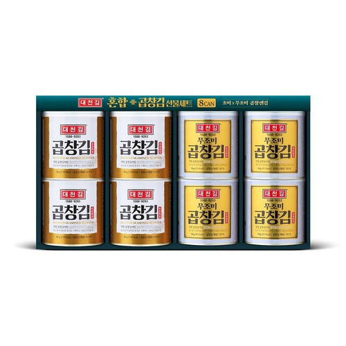 [추석 선물세트 사전예약] 대천김 곱창김 선물세트 혼합 8캔 (SET)