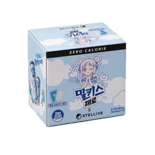 [배송일 6/8~6/9 선택] 밀키스제로 X 스텔라이브 기획 (250ML*6)