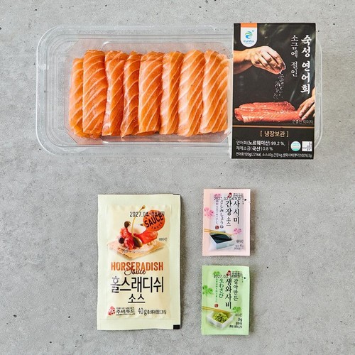 소금숙성 연어회 (120G)