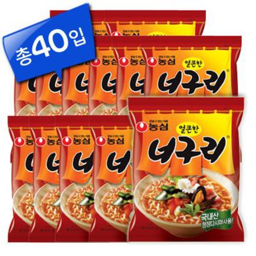 [라면박스] 농심 얼큰한 너구리 (5개입 * 8)