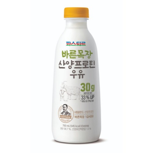 파스퇴르 바른목장 산양프로틴 우유 (750ML)