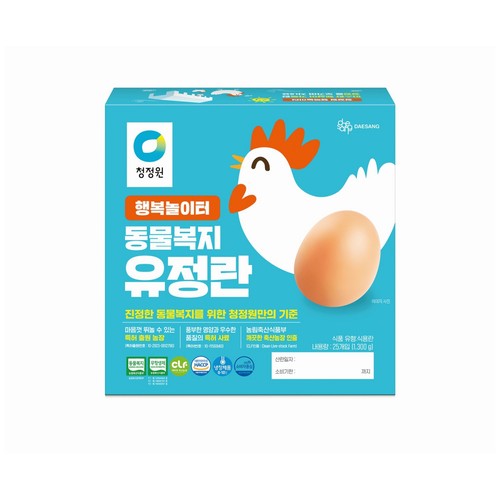 청정원 행복놀이터 동물복지 유정란(25입/대란) (1.3KG)