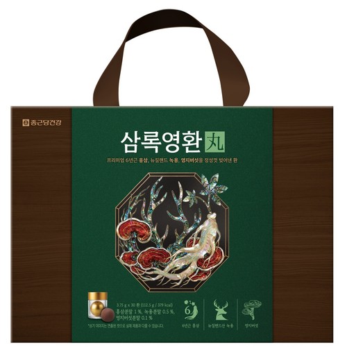 [추석 선물세트 사전예약] 종근당건강 삼록영환 (3.75G*30환)