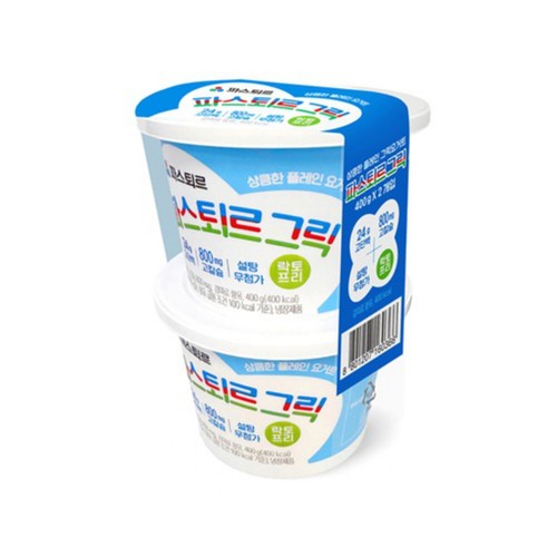 파스퇴르 그릭요거트 설탕무첨가 플레인 (400G*2입)