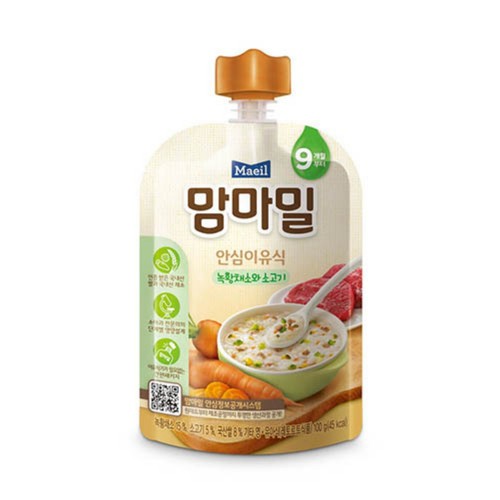 매일 맘마밀 녹황채소와 소고기 (9개월) (100G)