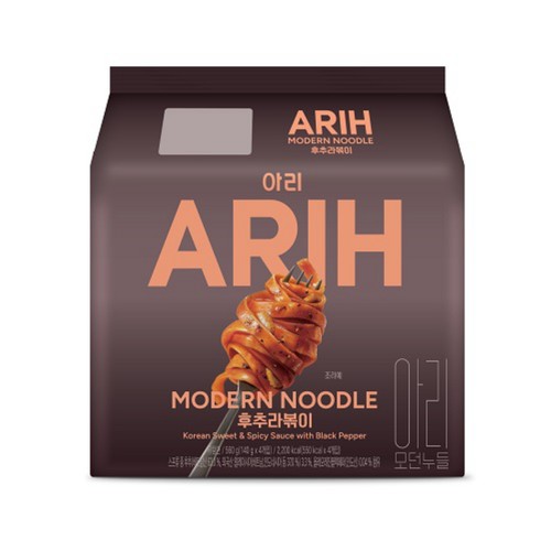 팔도 아리 모던누들 후추라볶이 (140G*4)