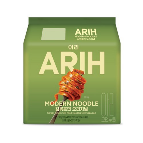 팔도 아리 모던누들 김볶음면 오리지널 (130G*4)