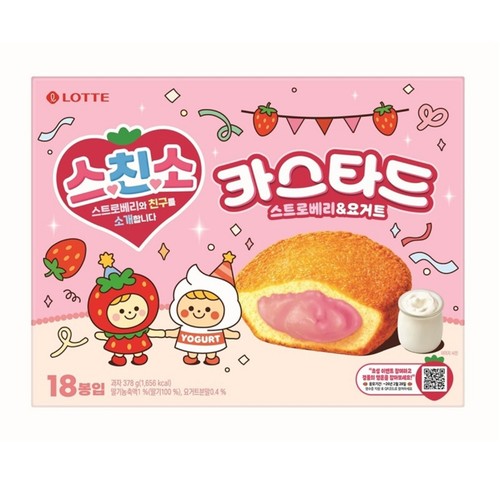 롯데 카스타드 스트로베리&요거트 (378G)