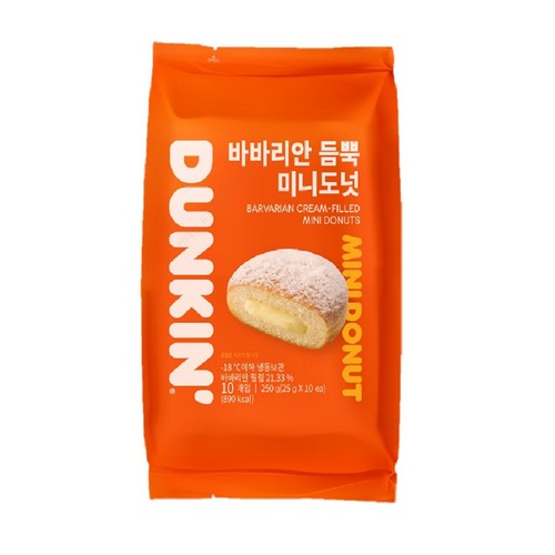 던킨 바바리안듬뿍 미니도넛 (25G*10입)