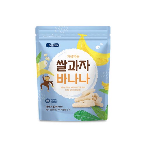  베베쿡 처음먹는 쌀과자 바나나 (25G)