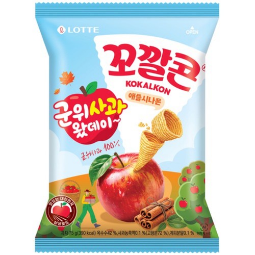 롯데 꼬깔콘 애플시나몬 (75G)