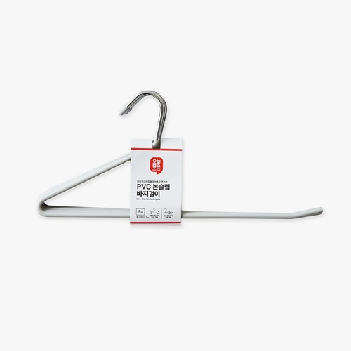 오늘좋은 PVC 논슬립 바지걸이 (5입) (36*16*0.7CM)