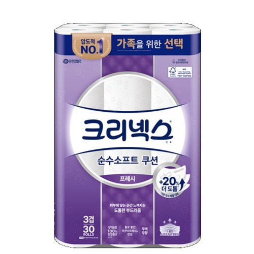 크리넥스 순수소프트 쿠션 프레시 (30M*30롤)