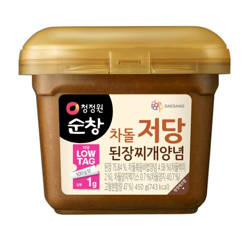 청정원 순창 차돌 저당 된장찌개양념 (450G)
