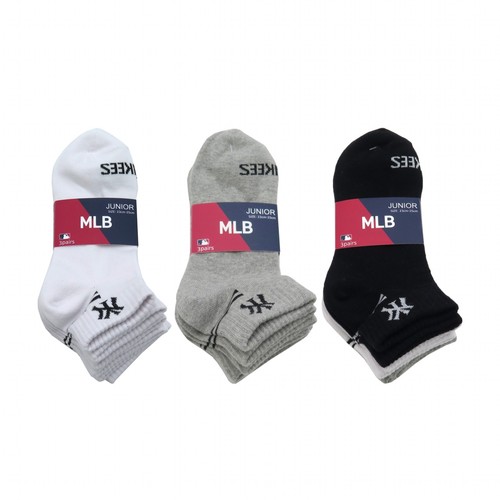 GREY/24 MLB 주니어 이선 단목 양말 (3매)
