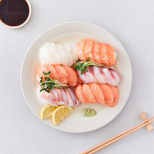광어 연어 숭어 모둠회 (300G)