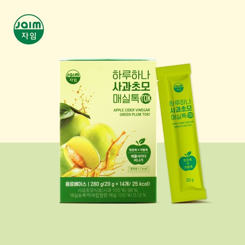 자임 하루하나 사과초모 매실톡 액상스틱 (20G*14입)