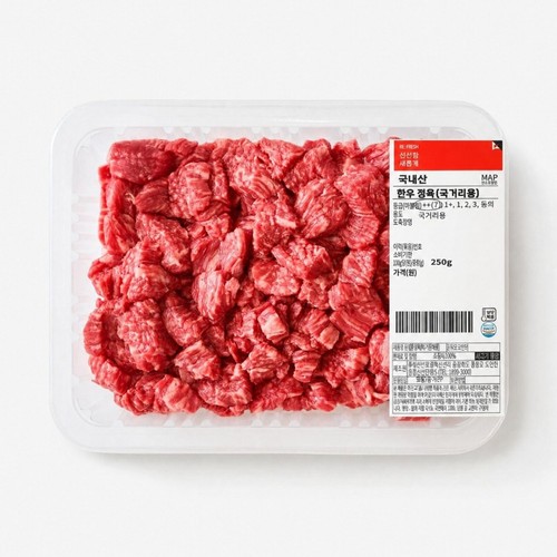 한우 정육 세절 국거리용(1++등급) (250G)