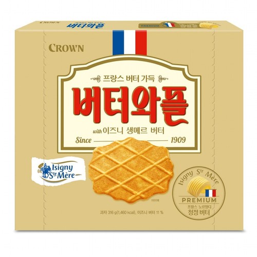 크라운 이즈니 버터와플 (316G)