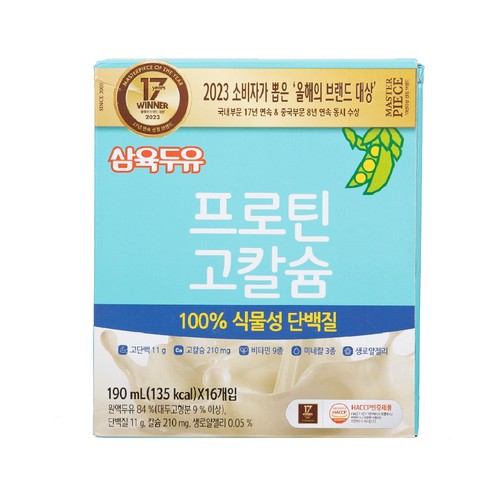 삼육 프로틴 고칼슘 두유 (190ML*16입)