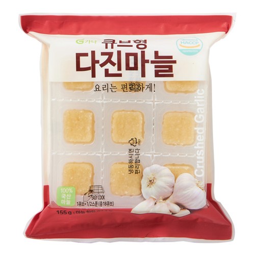 큐브형 다진마늘 (155G/팩)