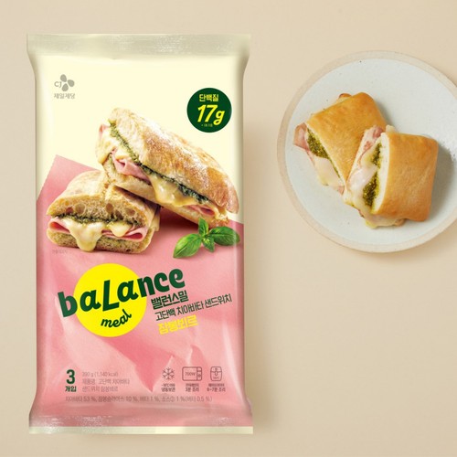 CJ 밸런스밀 잠봉뵈르 치아바타 샌드위치 (390G)