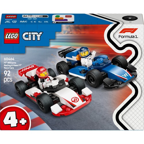 시티 레고 F1 Williams Racing & Haas F1 레이스 카 (4세 이상)