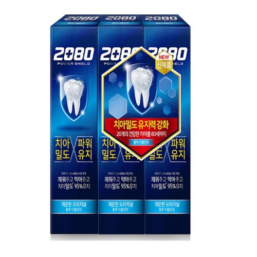 2080 파워쉴드플러스 블루 치약 (120G*3입)