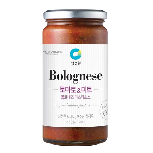 청정원 볼로네즈 파스타소스 (370G)
