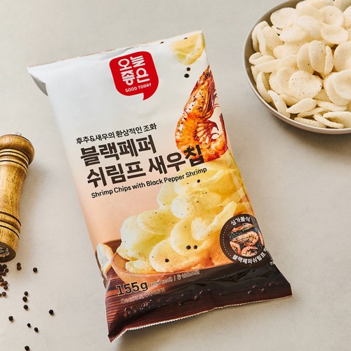 오늘좋은 블랙페퍼 쉬림프 새우칩 (155G)