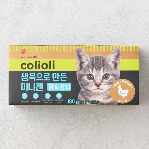 콜리올리 생육으로 만든 미니캔(닭&참치) (30G*6입)
